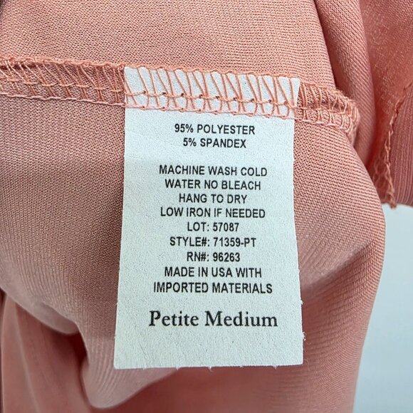 Tiffany & Grey Dusty Rose Knot Front‎ Sleeveless Blouse NWT Petite M Elegant - Picture 11 of 13